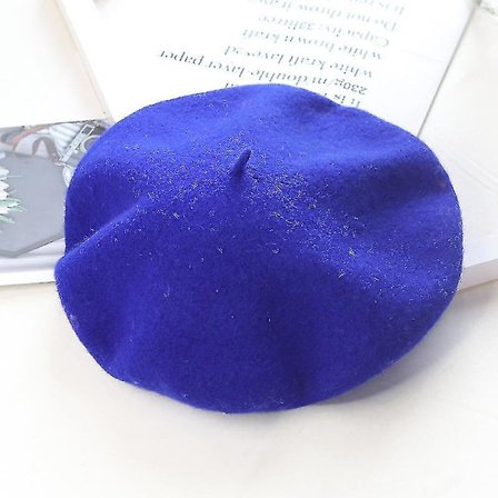 Dam vinter basker, ull basker, varm ull stickad, kunglig blå