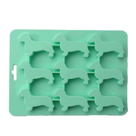 Eläin jääpalamuotti ja -astia, vihreä