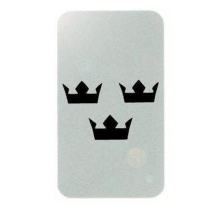 ( Dekal ) 2st Tre Kronor 7x4cm som skattemärke