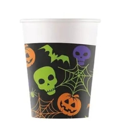 Halloween Happy pappersmuggar 8 st 200 ml FSC