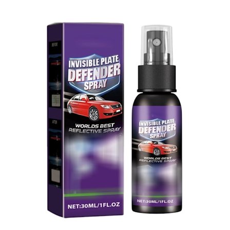 Reflekterende bilskjoldsspray til nummerplader, langtidsholdbar og usynlig