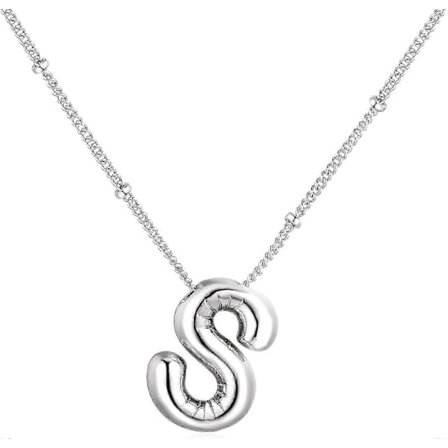 Bubble Bogstav Halskæde Ballon Initial Halskæder Til Kvinder Piger Fin Alfabet Vedhæng 14k Guldbelagt Puffy Navn Personlig Smykkegave