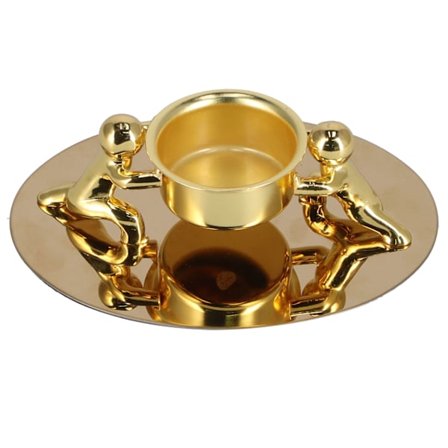 Ljusstake Rostfritt Stål Ljusstake Romantisk Ljusstake Ljusstaksdekoration för Heminredning Guld