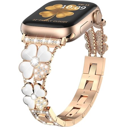 Kompatibel med Apple Watch-armband 38 mm 40 mm 41 mm kvinnor, Bling Dia