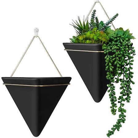 2x Veggdekorasjon, Svart/Messing,