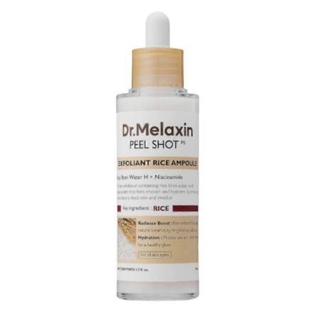 Dr.Melaxin Peel Shot Glow White Rice -kuorinta-ampulli & Peel Shot Glow Black Rice -kuorinta-ampulli kaikille ihotyypeille 80ml