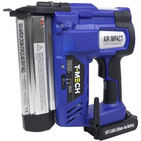 T-Mech 2-i-1 ledningsfri elektrisk pneumatisk hæftemaskine-sømremaskine med 300 frie søm og 300 hæfteklammer