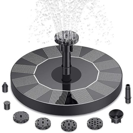 Flytende utendørs solfontene, 6 dyse solcelledrevet dam pumpe, S