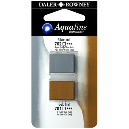 Aquarelle Half-pan Duo Silver Imit/Gold Imit