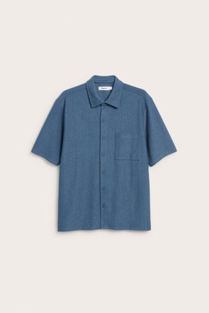 Kappahl | Koszula z trykotu, z krótkimi rękawami | Niebieski