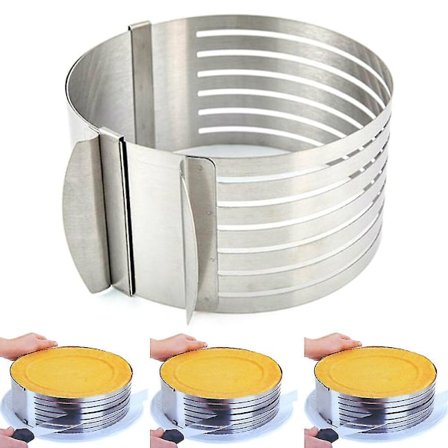 Rustfritt stål lagkake brødskive rund mousse skiveform ring