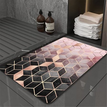 Liukumaton piimakivi kylpymatto, imukykyinen boho-kuviointi, nopeasti kuivuva lattiamatto