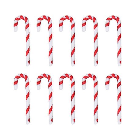 50 stk. Mini Candy Candy Canes Plast Juledekorasjon Candy Cane Dekor Candy Cane Ornamenter Juletrepynt