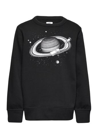 Kids Graphic Crewneck Sweatshirt Black GAP