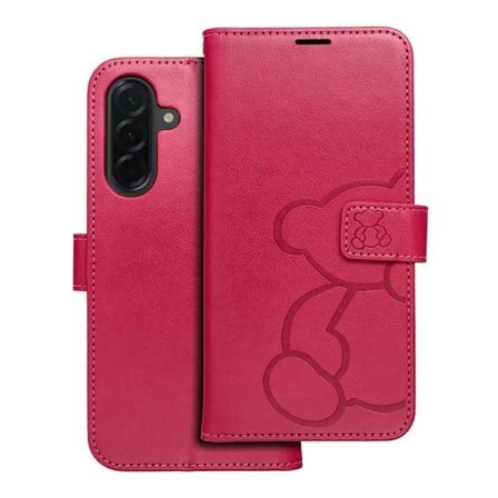 Galaxy A36 5G Plånboksfodral Mezzo - Teddy Bear Magenta