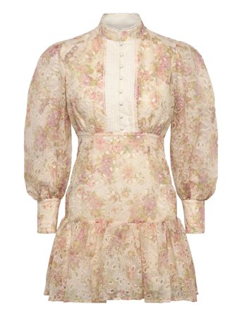 Remy Mini Broderie Dress Cream Bardot