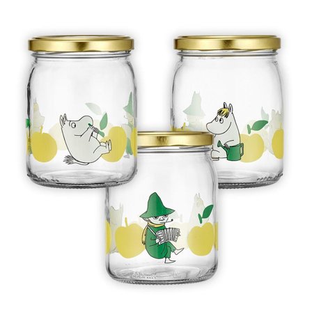 Mummi Glasskrukke m/klistremerker 0,5L