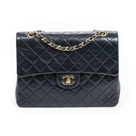 Chanel Vintage, Pre-owned Tall Double Flap Blauw, Dames, Maat:ONE Size