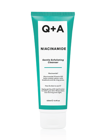 Q+A Niacinamide Gentle Exfoliating Cleanser, 125 ml
