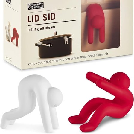 2 stk. Kog-over beskyttelseshætter - Undgå overkogning Hvid og rød