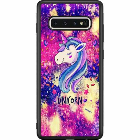 Samsung Galaxy S10 Svart Skal Unicorn Enhörning