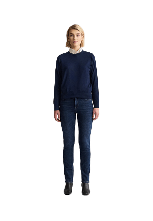 Newhouse Merinoullströja Ava Tröjor Dam Blå L