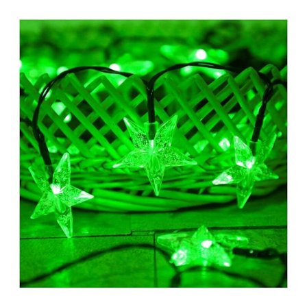 Solstjärna ljusslinga, solcellslampor utomhus saga ljus solstjärna ljusslinga utomhus vattentät (7M 50LED, grön)