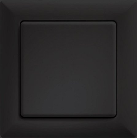 Eltako 30000594 Tryckknapp termoplast, halogenfri Svart, matt, obehandlad, Strömbrytare & vägguttag