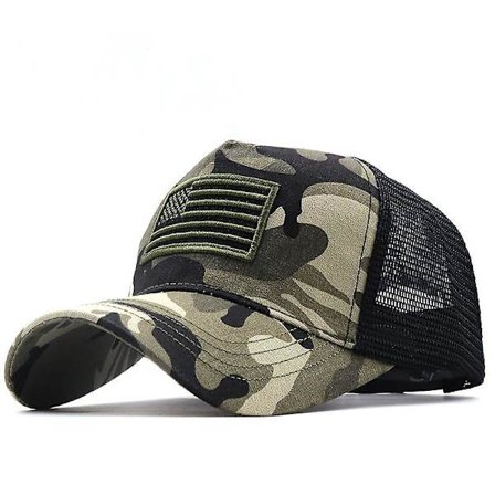 Camouflage Usa Flag Mesh Baseball Cap För Herr Dam Bomull Snapback Hat Unisex Amerika Broderi Hip Hop Kepsar Gorras Casquette