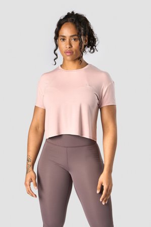 ICANIWILL - Everyday Cropped T-Shirt Light Mauve - Dame - ICIW