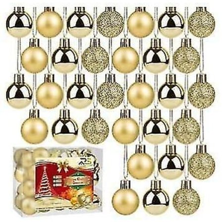48 kpl 3 cm hopeaa joulukuusen koristepalloja koristeluun