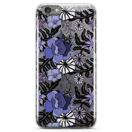 Bjornberry iPhone 6 Plus/6s Plus TPU Skal - Lila Blommor