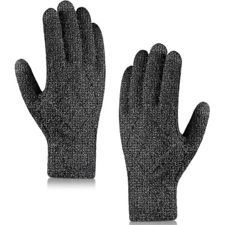 Lätta fleeceforede vinterhandsker til damer, strikkede modehandsker med berøringsskærm