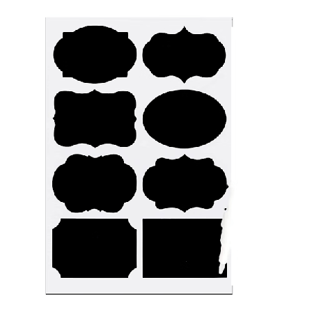 Etiketter för burkar, 64 st - Tavleetiketter