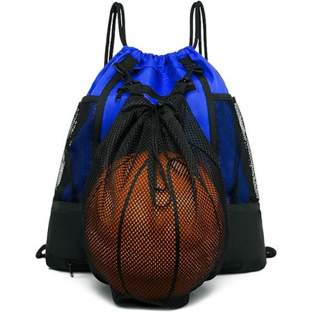 Fotballveske med snøring (blå, ball ikke inkludert), basketballryggsekk, fotballskopose for gutter, sammenleggbar volleyball PE-pose, treningspose våt