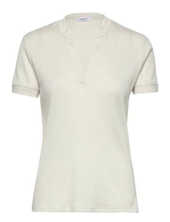 Ribbed Polo Tee T-shirts & Tops Short-sleeved Vit Filippa K