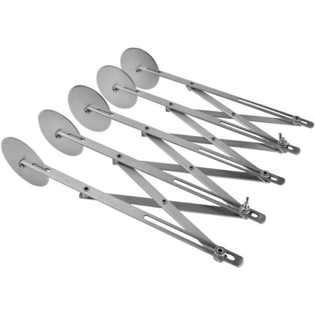 Deigskjærer i rustfritt stål med 5 justerbare hjul, Pro Deig