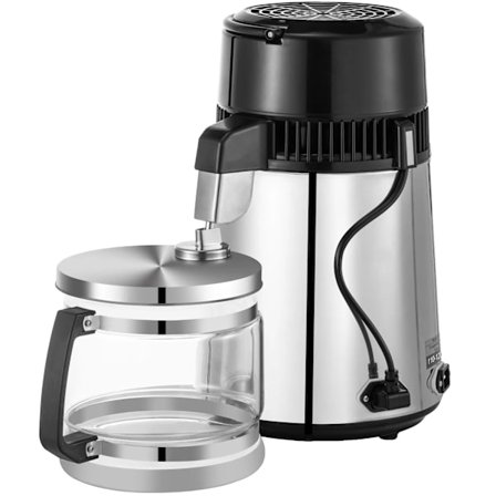 VEVOR Vattendestillator, 4L Kapacitet, Temperaturkontrollerad, 750W Effekt