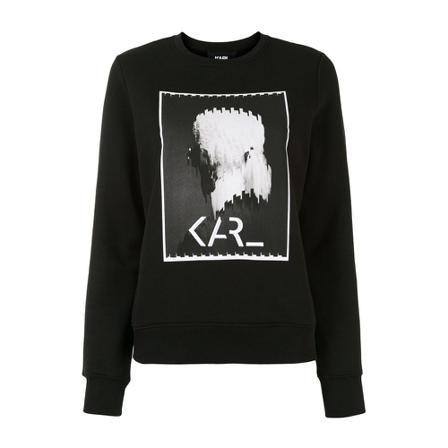 Karl Lagerfeld Sweatshirt , Zwart , Dames , Maat: L