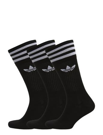 Solid Crew Socks 3 Pairs Underwear Socks Regular Socks Musta Adidas Originals