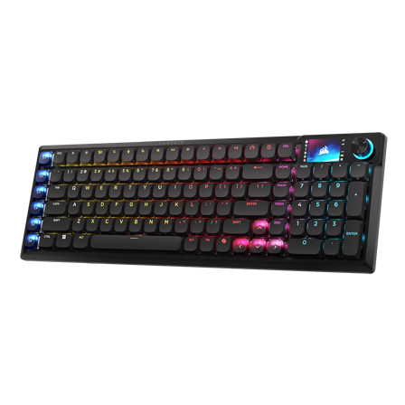 Corsair Vanguard Air 99 Wireless Low Pro - Trådlöst tangentbord med LCD-skärm och optiska brytare