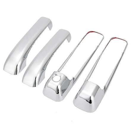 Krom Dørhåndtag Trim Cover 2 Døre med 1 Nøglehul Passer til Dodge Ram 1500 2009-2015