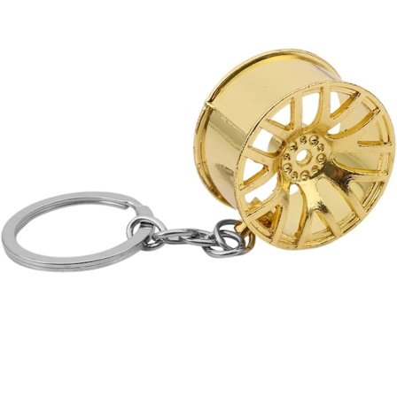 Metal Bil Nøglering Auto Hjul Nav Logo Nøglering Auto Reparation Dele Bil Mini Hjul Fælg Nøgle Kæde Guld