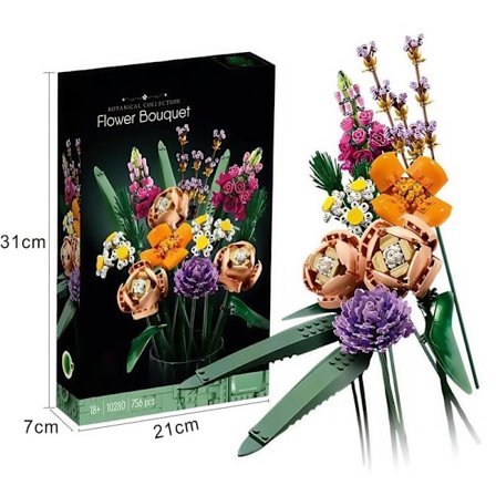 Lollanda Botanicals Vakkert Rosa Bukett Byggesett, Inkluderer Blomsterpryd, en Naturlig Gave Sukkulent Potteplante{ROG} Sukkulent Potteplante