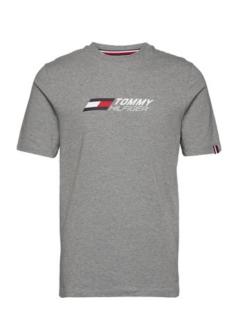 Essentials Big Logo S/S Tee T-shirt Grå Tommy Hilfiger
