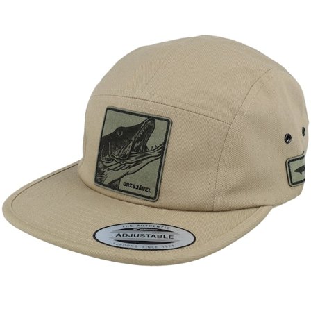 Skillfish - Béžová 5panel Kšiltovka - Grisjävel Laser Khaki 5-panel @ Hatstore