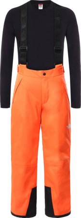 The North Face Kid's Snowquest Bib Pant Children ski trousers Orange L
