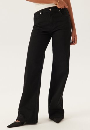 BUBBLEROOM High Wide Jeans Black 46