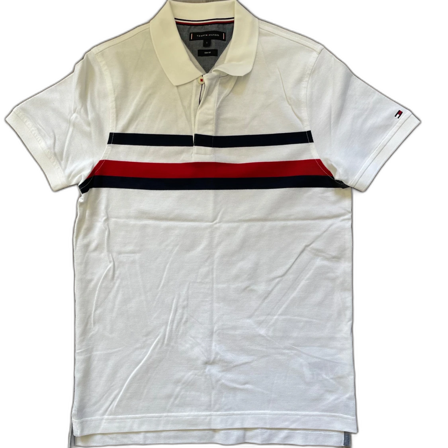 Tommy Hilfiger vit pikétröja