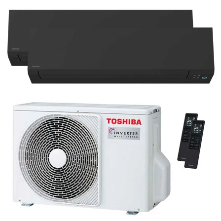 Condizionatore Toshiba SHORAI Edge Black dual split 5000+16000 BTU inverter A++ wifi unità esterna 5.2 kW